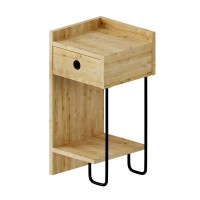 Κομοδίνο Sirius Megapap αριστερό χρώμα sapphire oak 32x30x61εκ.