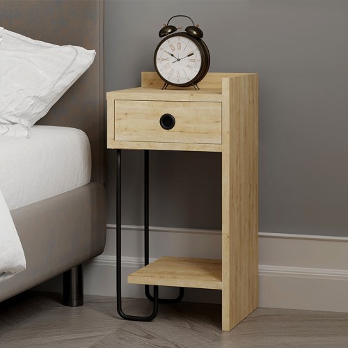 Κομοδίνο Sirius Megapap δεξί χρώμα sapphire oak 32x30x61εκ.