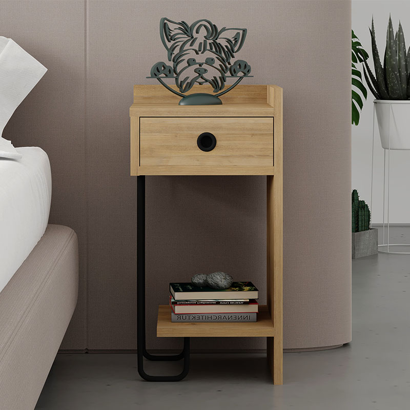 Κομοδίνο Sirius Megapap δεξί χρώμα sapphire oak 32x30x61εκ.