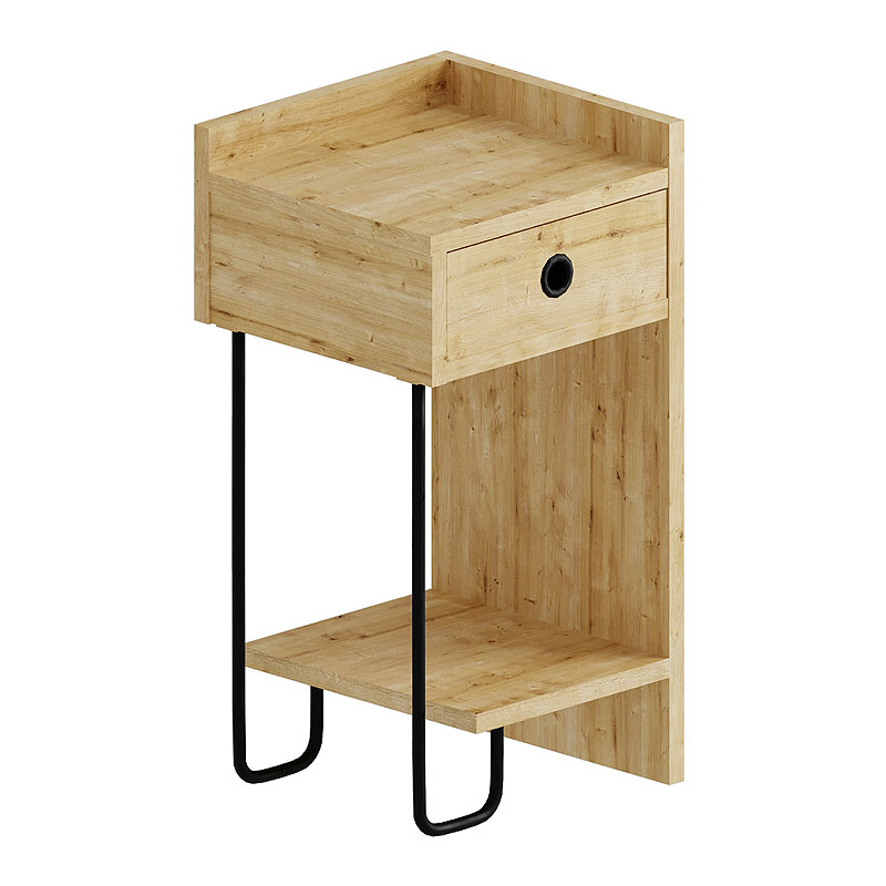 Κομοδίνο Sirius Megapap δεξί χρώμα sapphire oak 32x30x61εκ.
