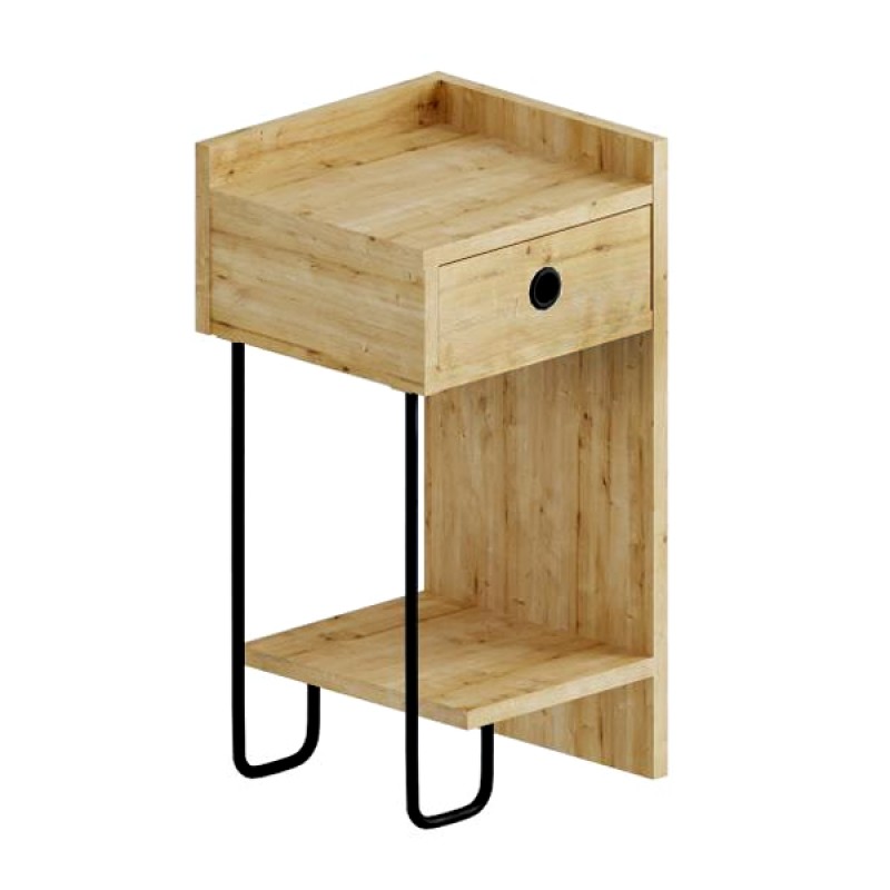 Κομοδίνο Sirius Megapap δεξί χρώμα sapphire oak 32x30x61εκ.