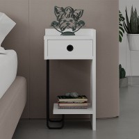 Κομοδίνο Sirius Megapap δεξί χρώμα λευκό 32x30x61εκ.