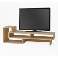 Έπιπλο τηλεόρασης Tetra Megapap χρώμα sapphire oak 136,7x40x42εκ.