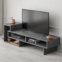 Έπιπλο τηλεόρασης Tetra Megapap χρώμα γκρι ρετρό 136,7x40x42εκ.