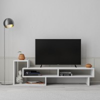Έπιπλο τηλεόρασης Tetra Megapap χρώμα λευκό 136,7x40x42εκ.