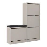 Παπουτσοθήκη Dude Megapap χρώμα sandstone 104,8x26x118,5εκ.