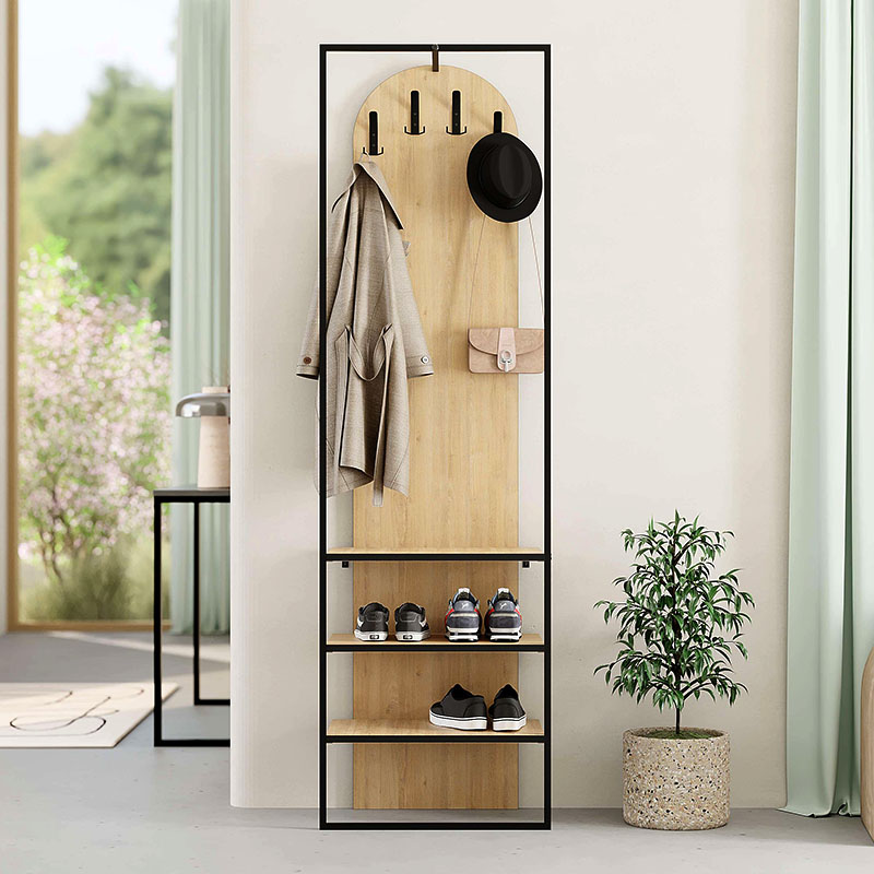 Έπιπλο εισόδου Archy Megapap χρώμα sapphire oak 53x31,7x180εκ.