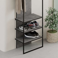 Έπιπλο εισόδου Archy Megapap χρώμα γκρι ρετρό 53x31,7x180εκ.