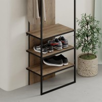 Έπιπλο εισόδου Archy Megapap χρώμα ανοιχτό καρυδί 53x31,7x180εκ.