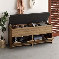 Παπουτσοθήκη Cove Megapap χρώμα ανοιχτό καρυδί 106x34x51,5εκ.
