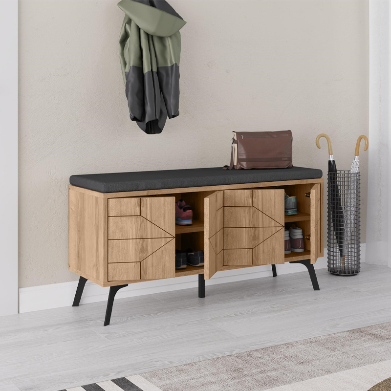 Παπουτσοθήκη Dune Megapap χρώμα sapphire oak 107x35x55εκ.