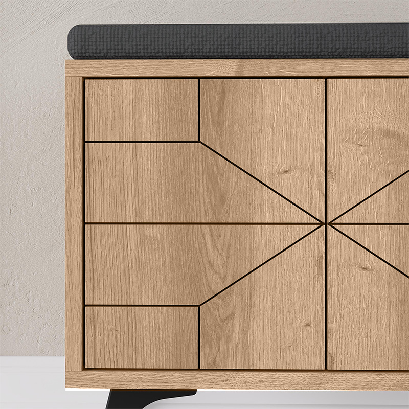 Παπουτσοθήκη Dune Megapap χρώμα sapphire oak 107x35x55εκ.