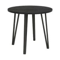 Τραπέζι Xana Megapap χρώμα black wood Ø90x77,5εκ.