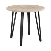 Τραπέζι Xana Megapap χρώμα travertine Ø90x77,5εκ.