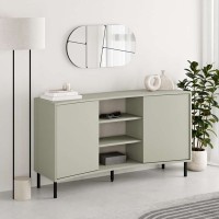 Μπουφές Frem Megapap χρώμα ash green 150x40x81εκ.