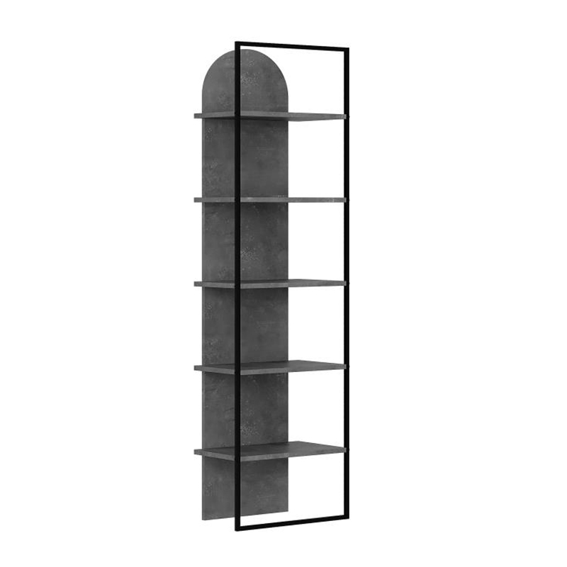 Βιβλιοθήκη Archy Megapap χρώμα γκρι ρετρό 53x31,7x180εκ.