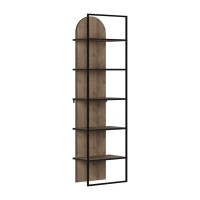 Βιβλιοθήκη Archy Megapap χρώμα ανοιχτό καρυδί 53x31,7x180εκ.