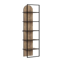 Βιβλιοθήκη Archy Megapap χρώμα ανοιχτό καρυδί 53x31,7x180εκ.