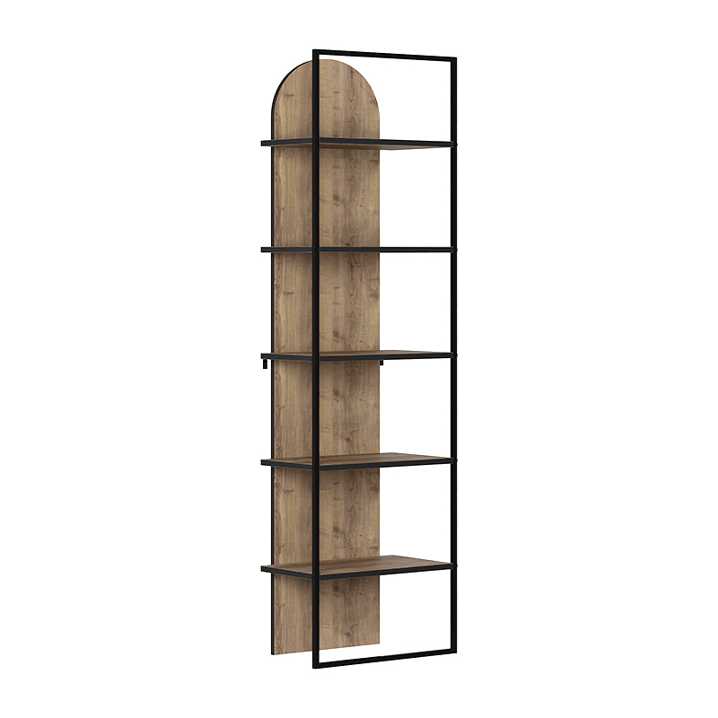 Βιβλιοθήκη Archy Megapap χρώμα ανοιχτό καρυδί 53x31,7x180εκ.