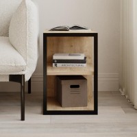 Τραπεζάκι βοηθητικό - Κομοδίνο Echo Megapap χρώμα sapphire oak 30x42x45εκ.