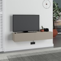 Έπιπλο τηλεόρασης επιτοίχιο Francy Megapap χρώμα sandstone 135x31,7x25εκ.
