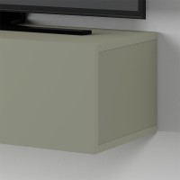 Έπιπλο τηλεόρασης επιτοίχιο Francy Megapap χρώμα ash green 135x31,7x25εκ.
