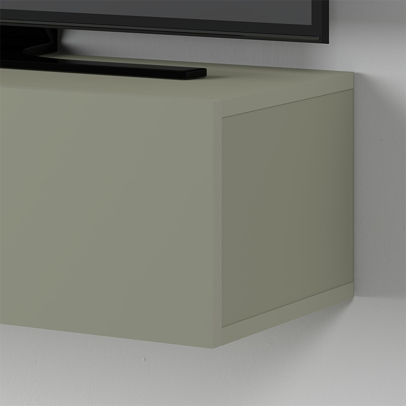Έπιπλο τηλεόρασης επιτοίχιο Francy Megapap χρώμα ash green 135x31,7x25εκ.
