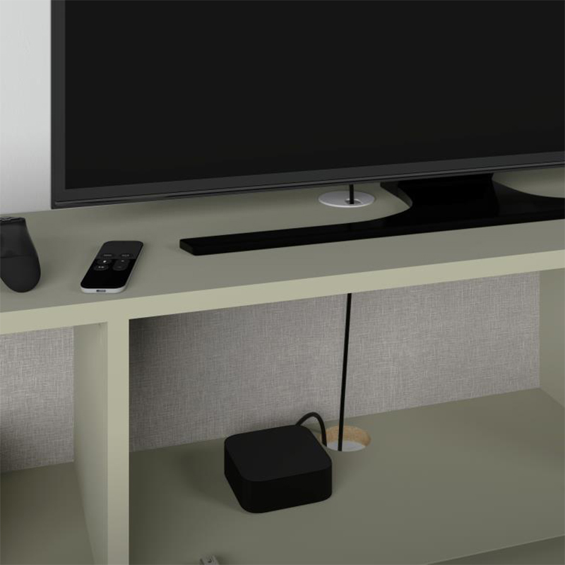 Έπιπλο τηλεόρασης επιτοίχιο Francy Megapap χρώμα ash green 180x30x30εκ.