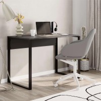 Γραφείο εργασίας Inna Megapap χρώμα γκρι ρετρό - silky black 100x60x75εκ.