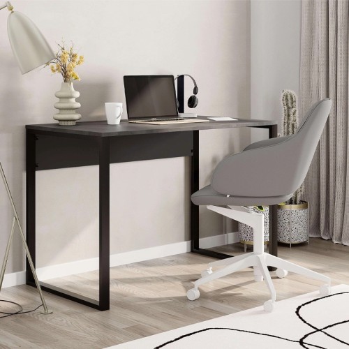Γραφείο εργασίας Inna Megapap χρώμα γκρι ρετρό - silky black 100x60x75εκ.