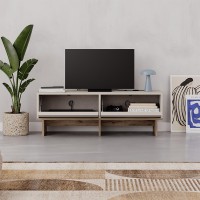 Έπιπλο τηλεόρασης Yuki Megapap χρώμα sandstone - sepet oak 118x35x40,6εκ.