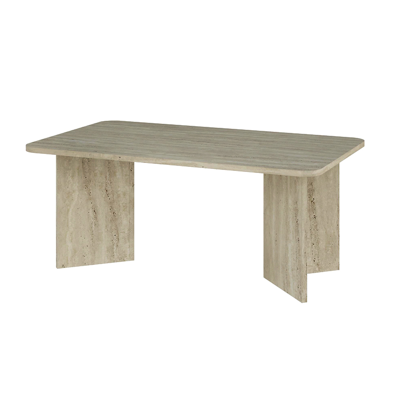 Τραπεζάκι σαλονιού Sam Megapap χρώμα neo travertine 100x60x41,8εκ.