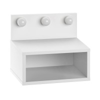 Κομοδίνο επιτοίχιο Treo Megapap με LED χρώμα λευκό 40x30x33,8εκ.