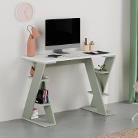 Γραφείο εργασίας Papillon Megapap χρώμα ash green - λευκό 106x50x75εκ