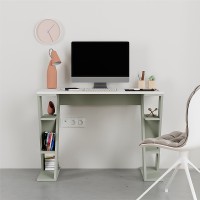 Γραφείο εργασίας Papillon Megapap χρώμα ash green - λευκό 106x50x75εκ