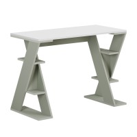 Γραφείο εργασίας Papillon Megapap χρώμα ash green - λευκό 106x50x75εκ