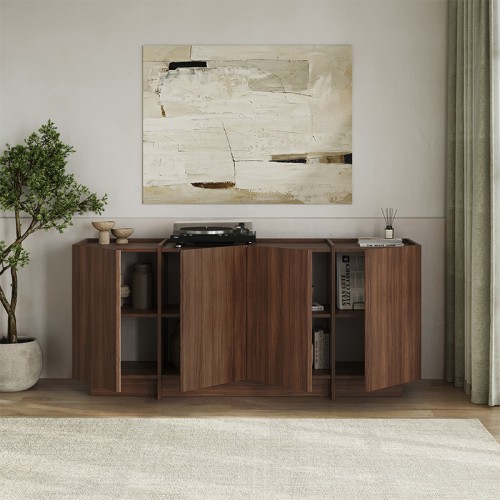 Μπουφές Dorma Megapap χρώμα καρυδί milano 180x45x80,2εκ.