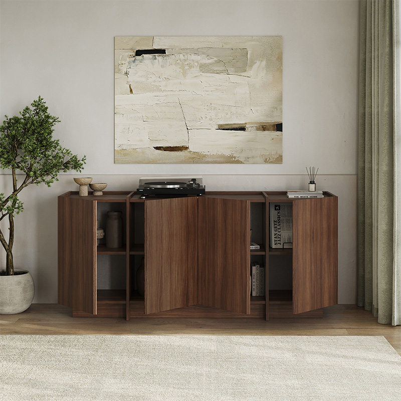 Μπουφές Dorma Megapap χρώμα καρυδί milano 180x45x80,2εκ.