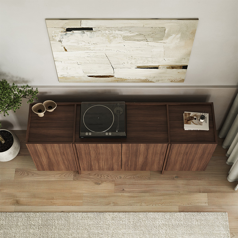 Μπουφές Dorma Megapap χρώμα καρυδί milano 180x45x80,2εκ.