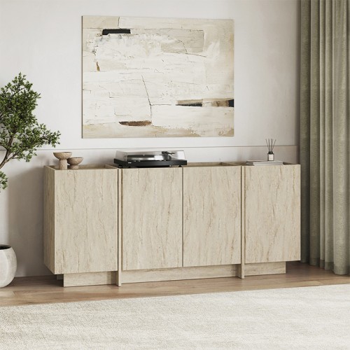 Μπουφές Dorma Megapap χρώμα travertine 180x45x80,2εκ.