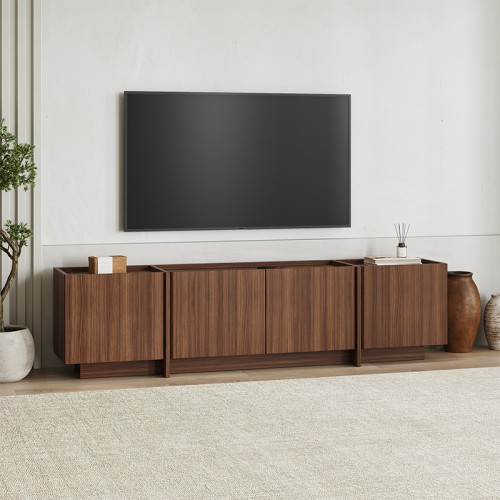 Έπιπλο τηλεόρασης Lowen Megapap χρώμα καρυδί milano 180x35x46,2εκ.