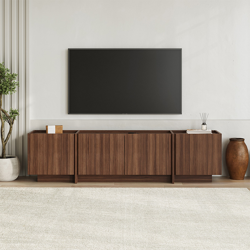 Έπιπλο τηλεόρασης Lowen Megapap χρώμα καρυδί milano 180x35x46,2εκ.