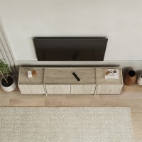 Έπιπλο τηλεόρασης Lowen Megapap χρώμα travertine 180x35x46,2εκ.