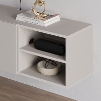 Έπιπλο τηλεόρασης επιτοίχιο Conrad Megapap χρώμα sandstone 140x35x38εκ.