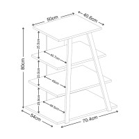Έπιπλο τηλεόρασης Lyno Megapap χρώμα γκρι ρετρό 70,4x54x80εκ.