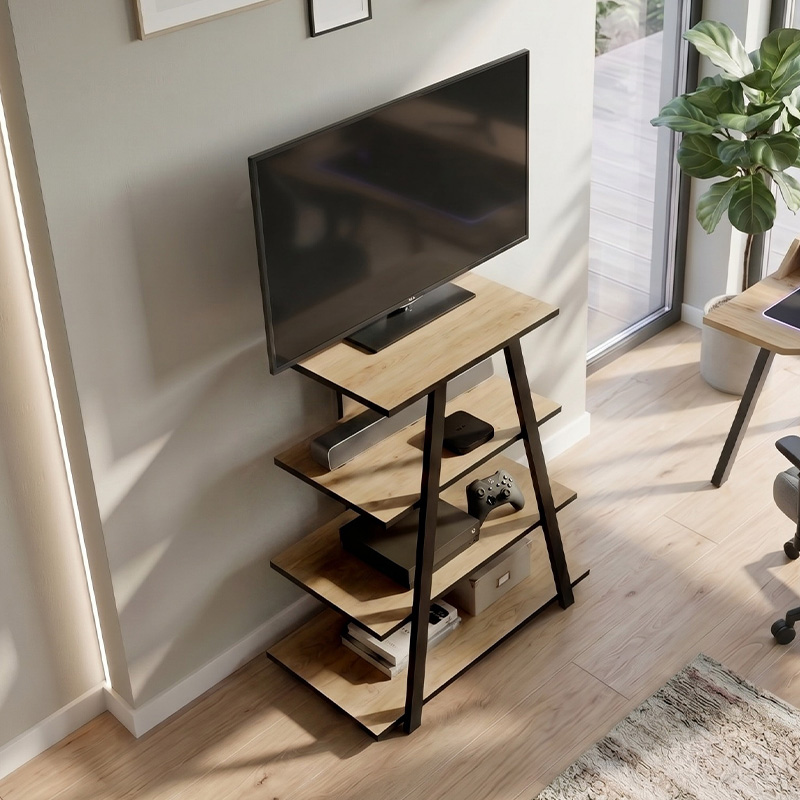 Έπιπλο τηλεόρασης Lyno Megapap χρώμα sapphire oak 70,4x54x80εκ.