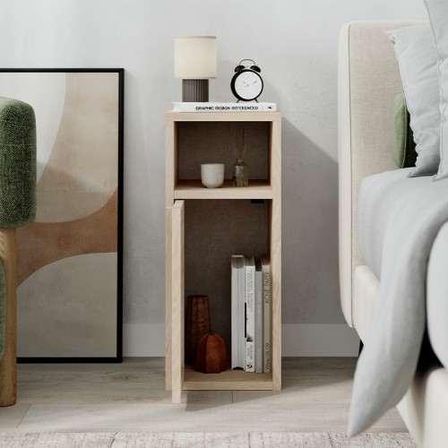 Κομοδίνο Inca Megapap χρώμα light oak 25,2x32x60εκ.