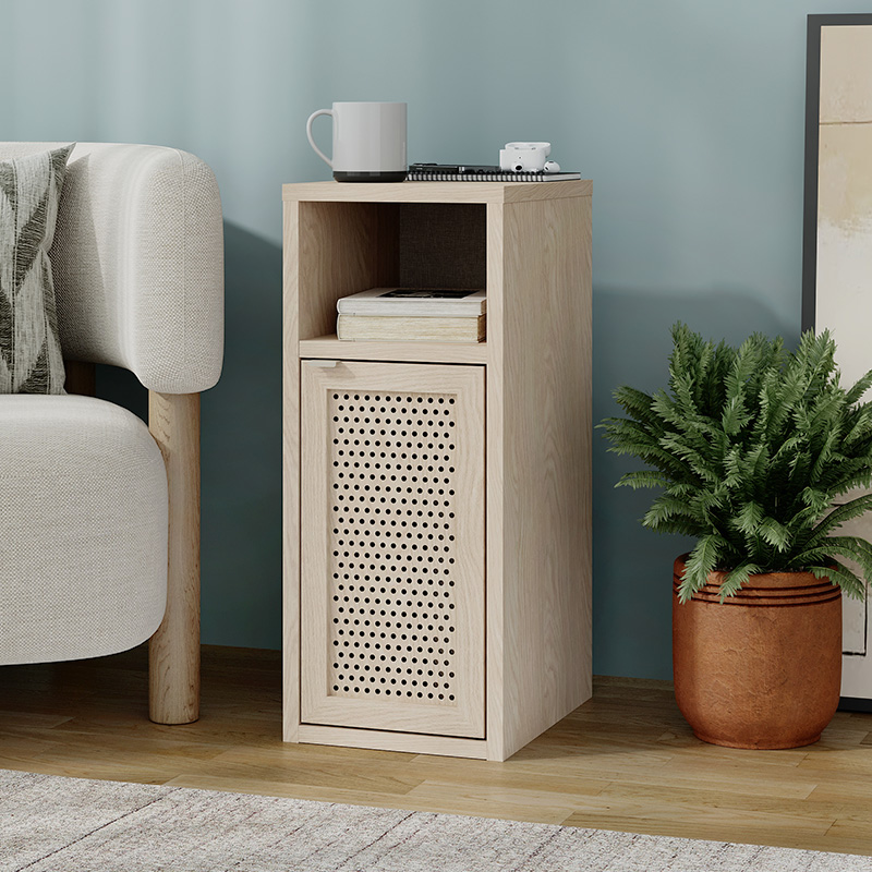 Κομοδίνο Inca Megapap χρώμα light oak 25,2x32x60εκ.