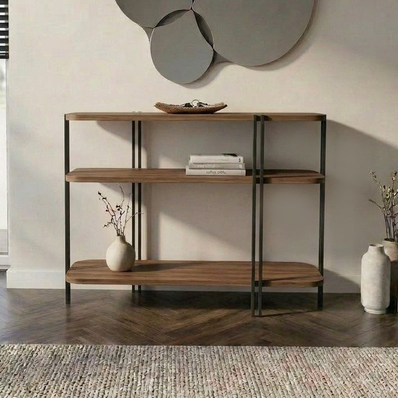Κονσόλα Notus Megapap χρώμα καρυδί Ud 92x34,5x75εκ.
