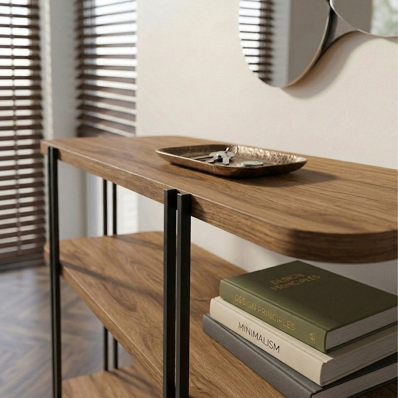 Κονσόλα Notus Megapap χρώμα καρυδί Ud 92x34,5x75εκ.
